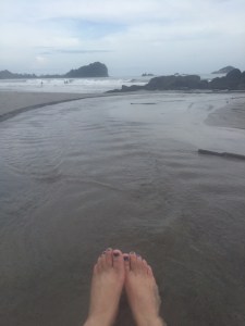 This is the little freshwater stream we found.